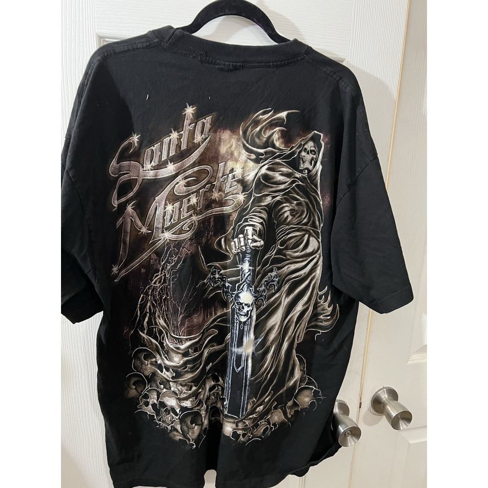 VINTAGE GRAPHIC t shirt ‎ Mens. Camiseta La Santa Muerte SIZE 2X